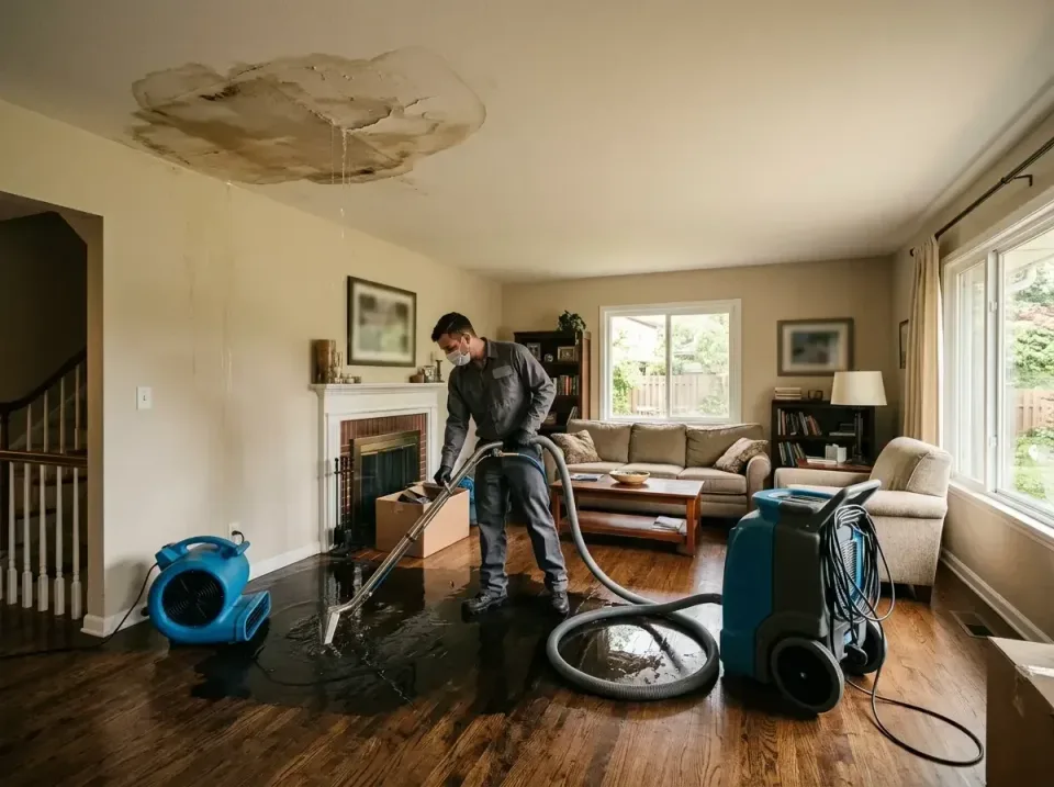 attic-pipe-burst-ceiling-drip-008 — frequently asked questions, Water Damage Restoration & Carpet Care in Centreville, VA